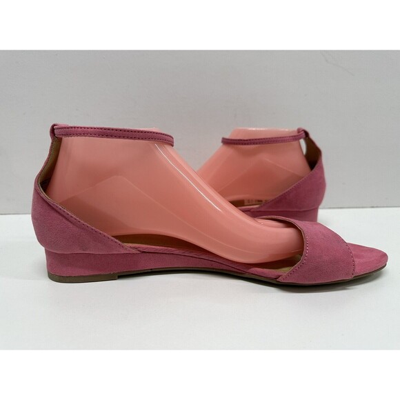 Fioni Sandals Women size 11W comfort open toe ankle strap flats pnk fabric upper - Picture 5 of 10